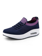 Women Casual Mesh Fabric Slip On Platform Sneakers