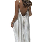 Spaghetti strap backless loose dress