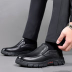 Men's Genuine Leather Comfy Casual Arch Support Slip-On Loafers
