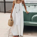 Spaghetti strap backless loose dress