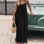 Spaghetti strap backless loose dress