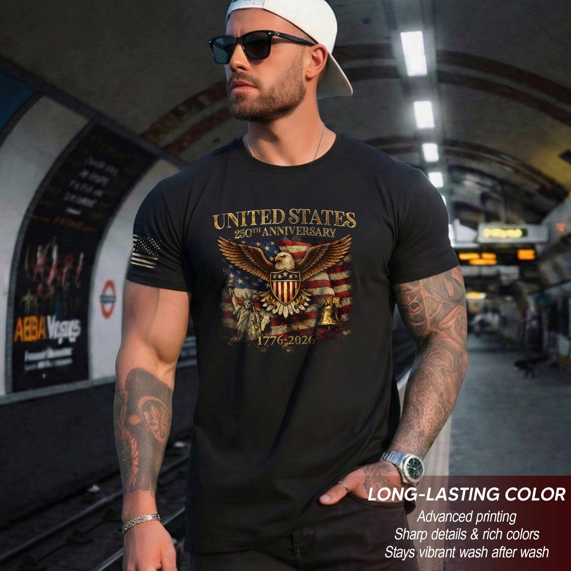 USA 250th Anniversary Shirt 1776-2026 Eagle Liberty Bell Patriotic American Pride