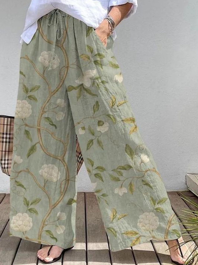 Simple Leaf Loose Pants