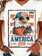 250th anniversary Crew Neck Independence Day Casual Regular Fit T-Shirt