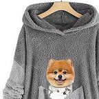 lambswool coat with animal print