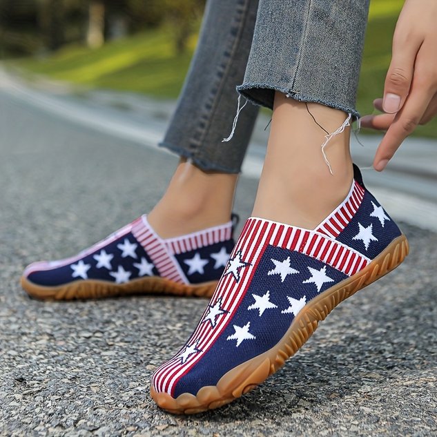 America Flag Casual All Season Shallow Shoes