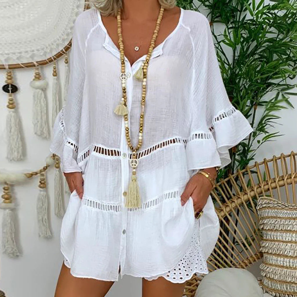 Plus-size loose-fitting top dress