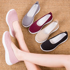 Women's Casual Single Shoes Slip-on Loafers Flats Comfortable Breathable Slip-resistant Walking Shoes For Everyday Wear