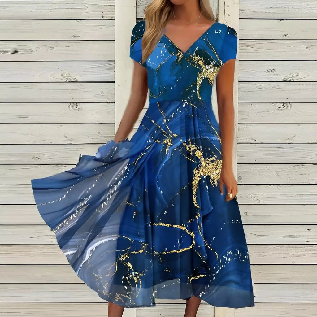 women's dress patchwork fashion