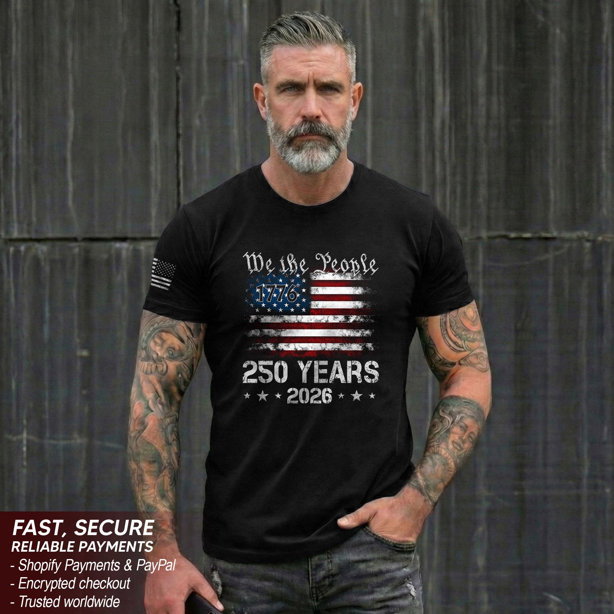 We The People 250 Years Shirt – USA Flag Independence 1776–2026 Tee