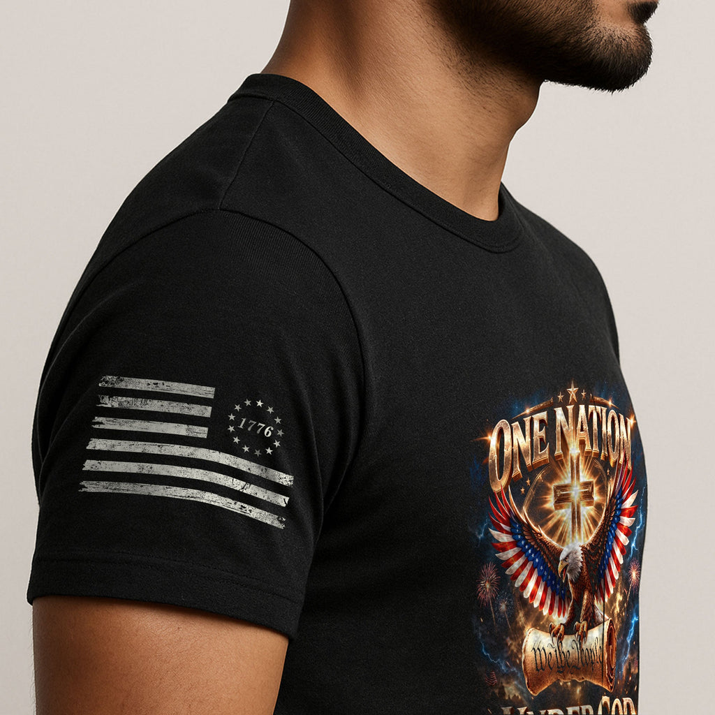 America 250th Anniversary 1776-2026 T-Shirt – We The People Eagle Cross & Constitution One Nation Under God Bootleg Shirt