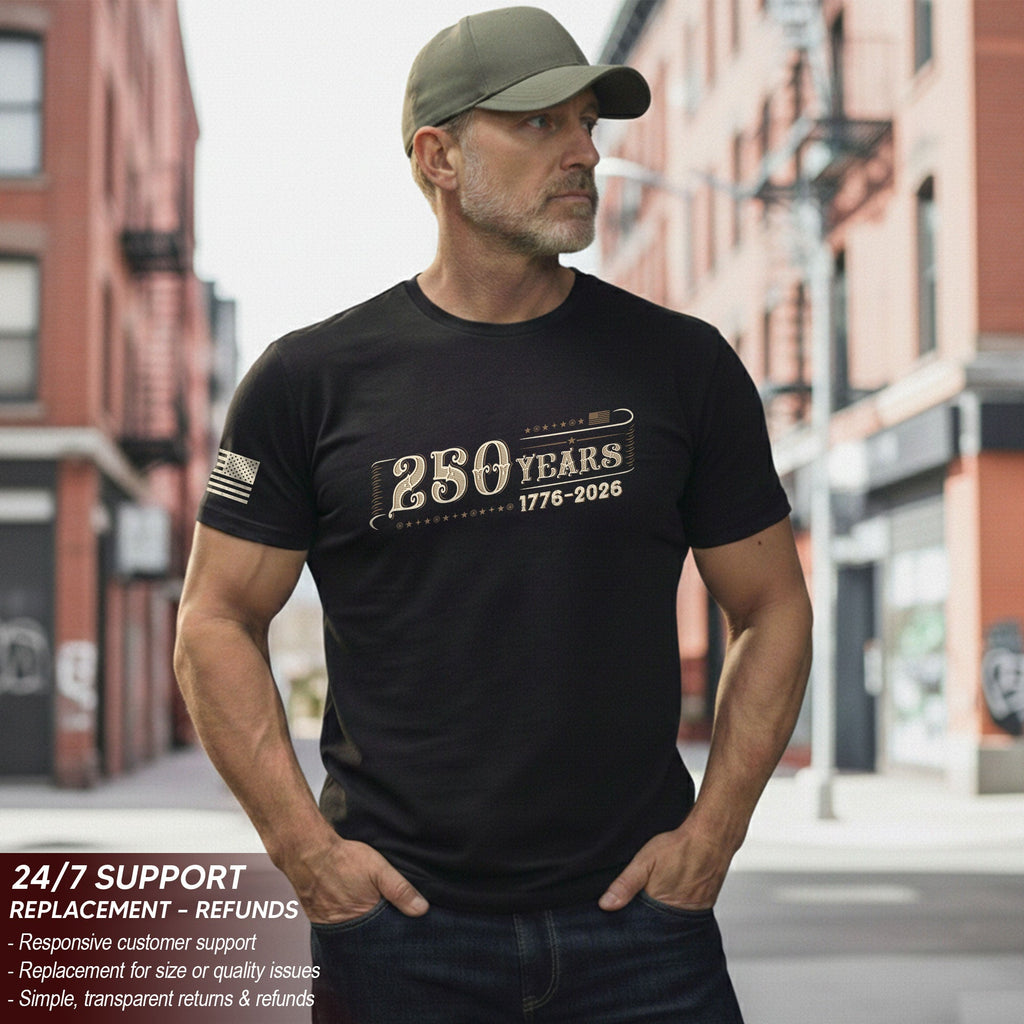 250 Years Independence Anniversary T-Shirt – 1776–2026 Vintage American Heritage Tee