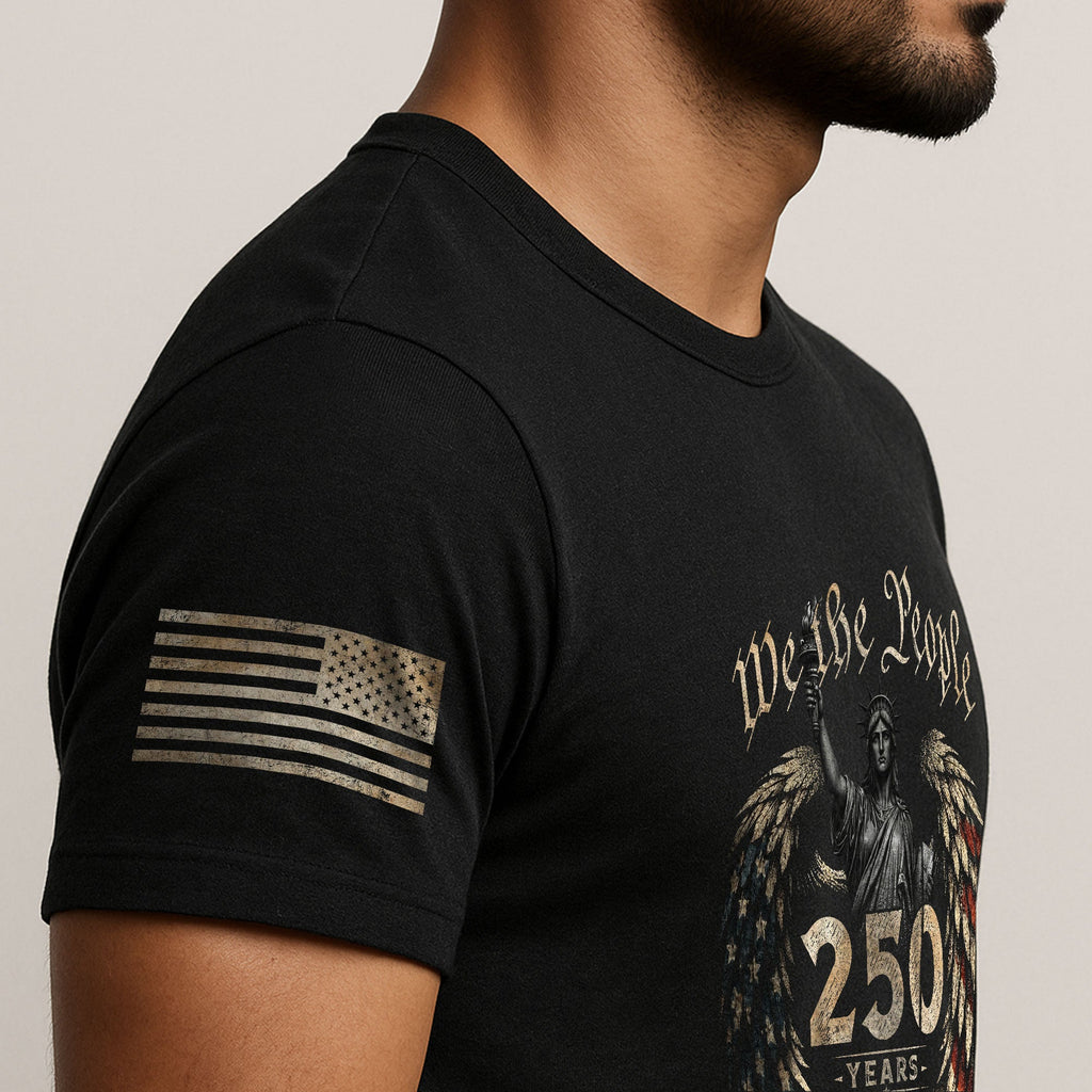 USA 250th Anniversary Shirt 1776-2026 We The People Statue of Liberty Patriotic for Men
