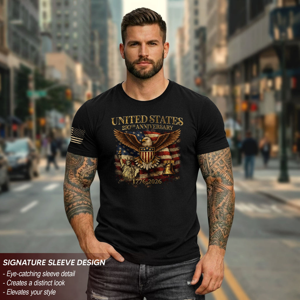USA 250th Anniversary Shirt 1776-2026 Eagle Liberty Bell Patriotic American Pride