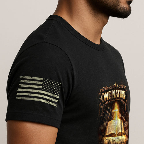 1776-2026 America 250th Anniversary T-Shirt – We The People Bible & Flag One Nation Under God 250 Years of Faith Patriotic Bootleg Tee