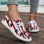 America Flag Canvas All Season Casual Shallow Shoes