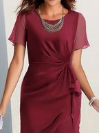 Chiffon patchwork dress