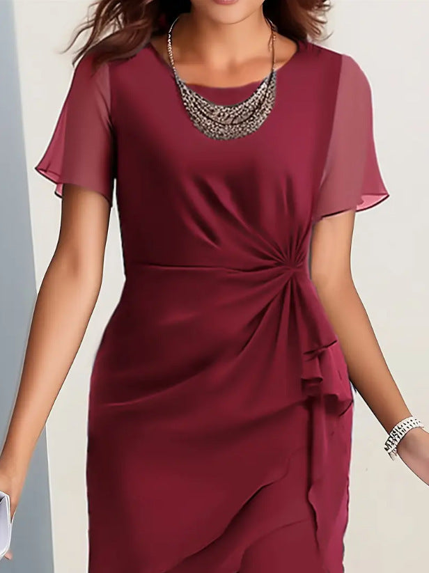 Chiffon patchwork dress