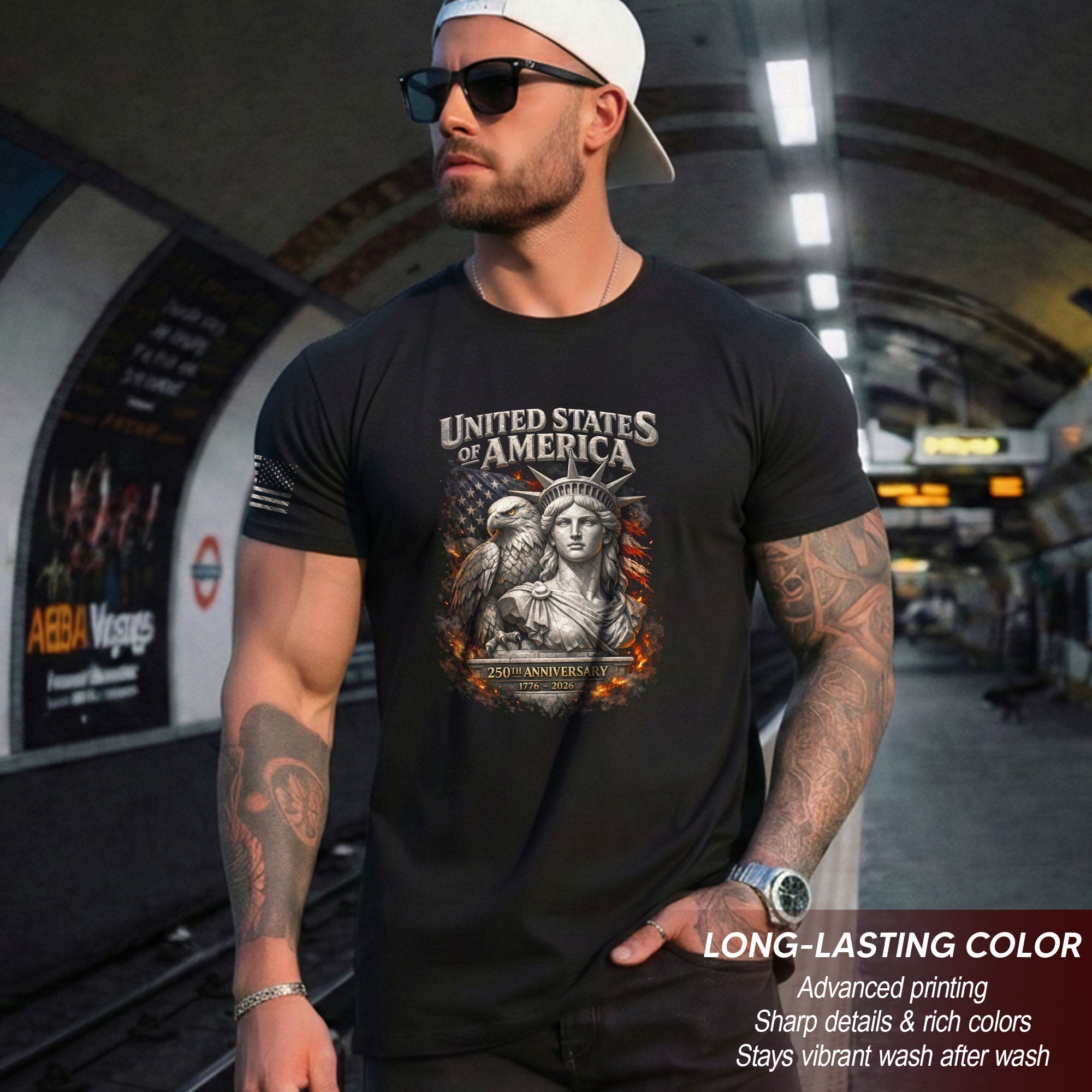United States of America 250th Anniversary Shirt - Eagle & Lady Liberty 1776-2026 250 Years Tee