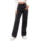 Summer Casual Wide-Leg High-Waisted Jeans for Women