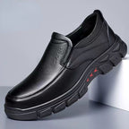 Men's Genuine Leather Comfy Casual Arch Support Slip-On Loafers