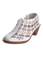Vintage Weave Inlay Block Heels