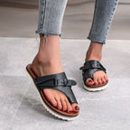 PLATFORM SANDALS WOMEN CASUAL DAILY FLOWER SLIP ON