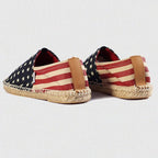 Casual America Flag All Season Linen Shallow Shoes