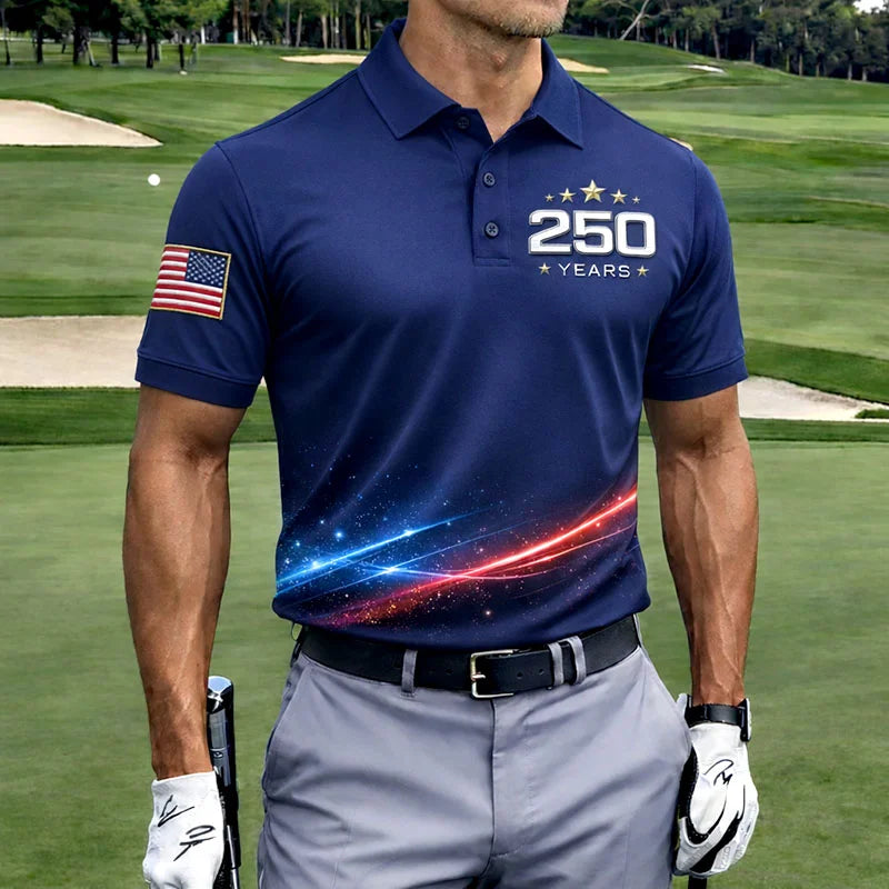 250th Anniversary Print Men's Polo Shirt