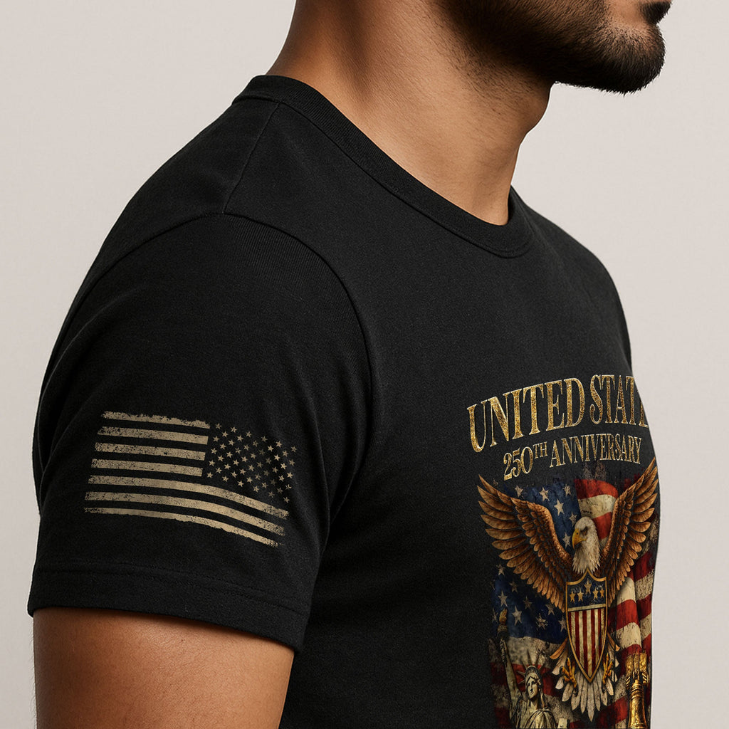 USA 250th Anniversary Shirt 1776-2026 Eagle Liberty Bell Patriotic American Pride