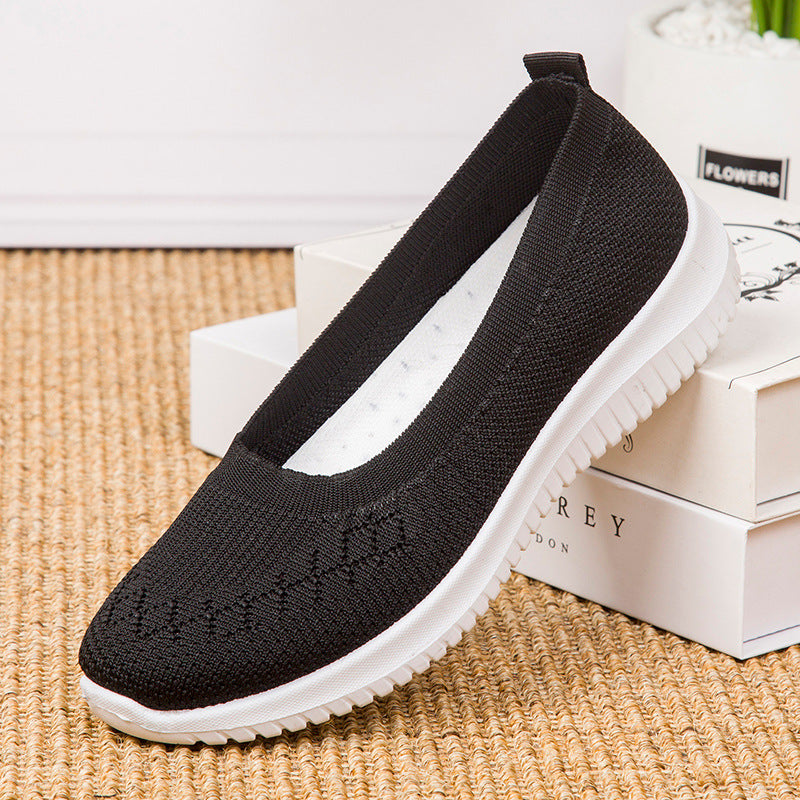 Women's Casual Single Shoes Slip-on Loafers Flats Comfortable Breathable Slip-resistant Walking Shoes For Everyday Wear