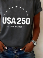 250th anniversary Cotton Casual Crew Neck T-Shirt