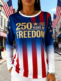 Loose America Flag Casual Cotton T-Shirt