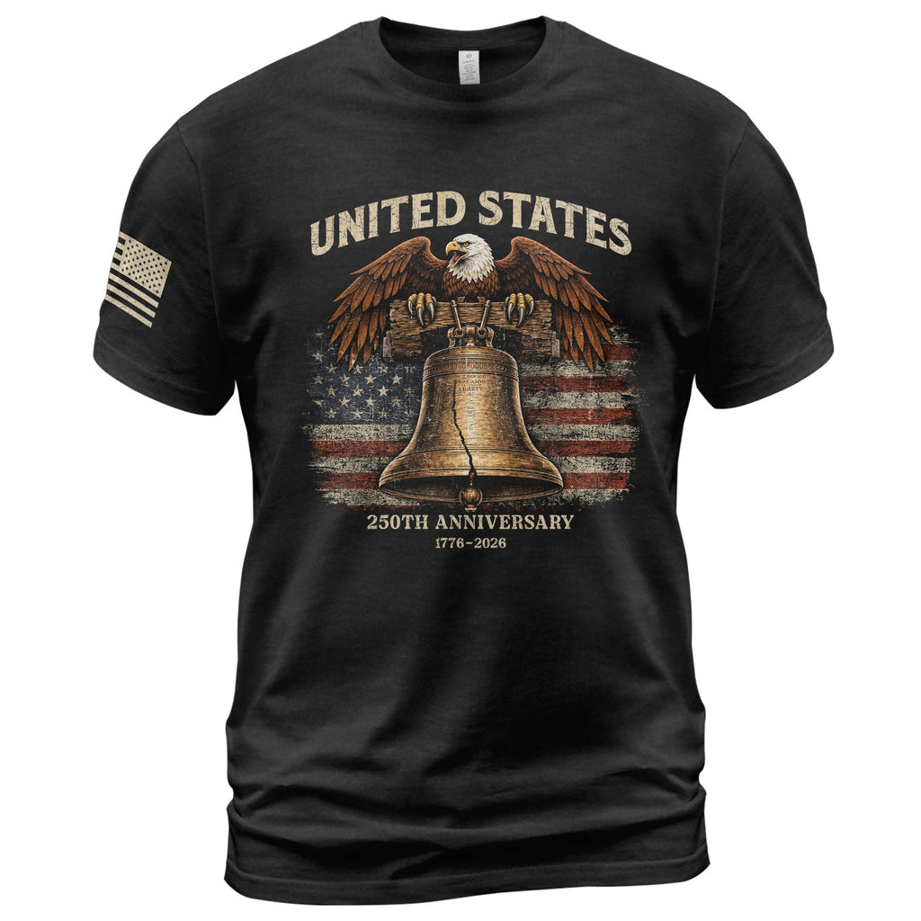 USA 250th Anniversary 250 Years Shirt 1776 2026 Liberty Bell Eagle American Pride