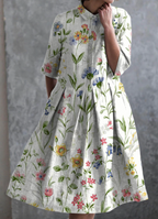 Casual Floral Dress With No Belt