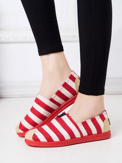 Casual Canvas All Season America Flag Shallow Shoes