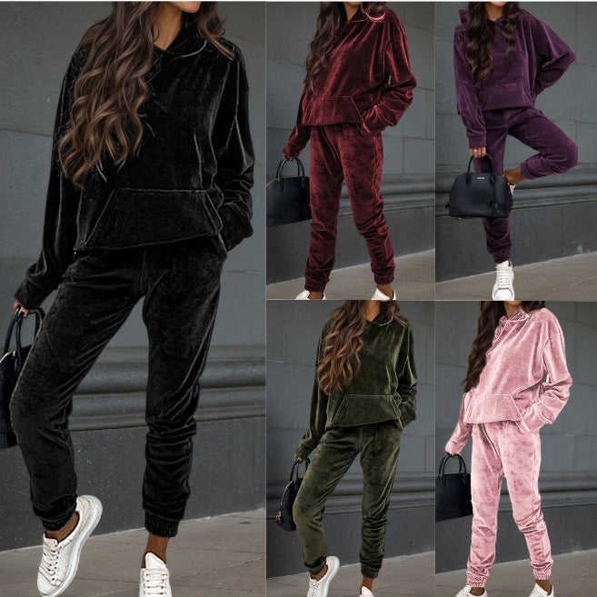 Velvet casual suit