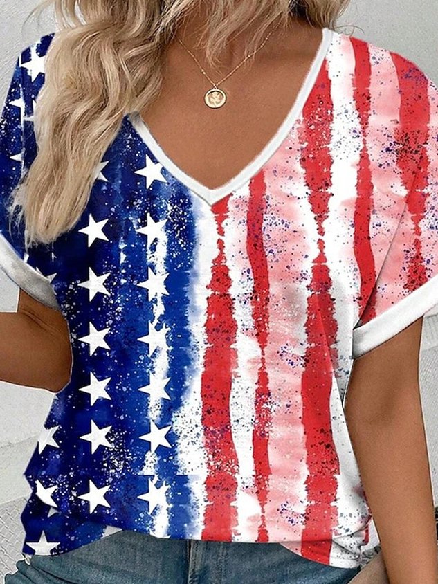 250th anniversary America Flag Casual T-Shirt