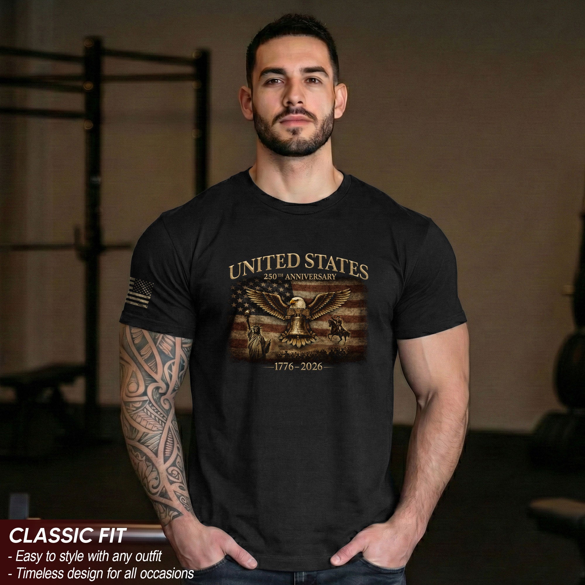 United States 250 Years of Freedom Shirt 1776 2026-Patriotic American Heritage
