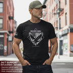 America 250th Anniversary T-Shirt - White Eagle & Flag 1776-2026 250 Years Minimalist Men's Tee