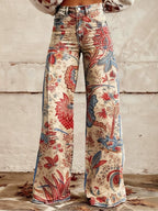 3D Printing Vintage Floral  Denim Look/Denim Effect Loose Casual Floral Pattern Casual Pants