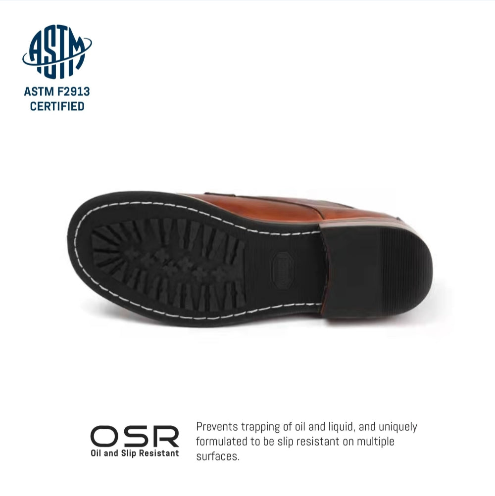Men‘s Genuine Leather Waterproof Non-slip Arch Support Casual Work Boots