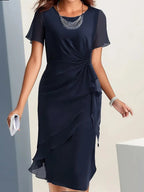 Chiffon patchwork dress