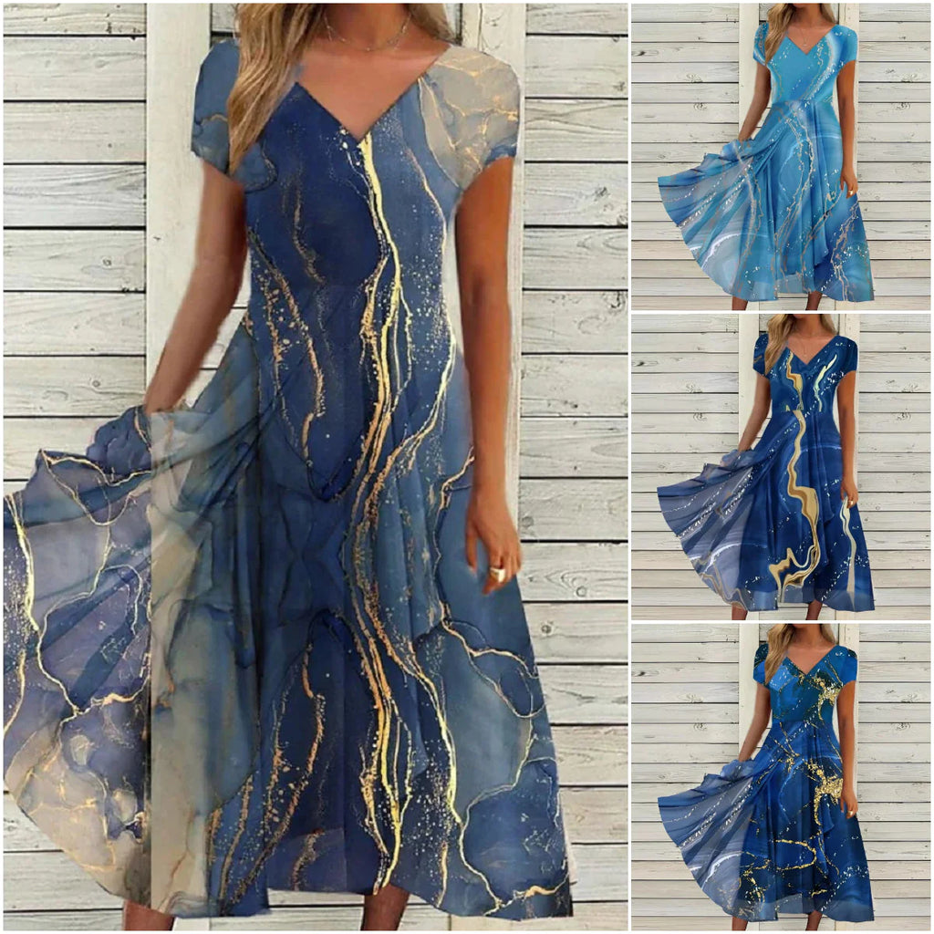 women's dress patchwork fashion