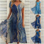 women's dress patchwork fashion