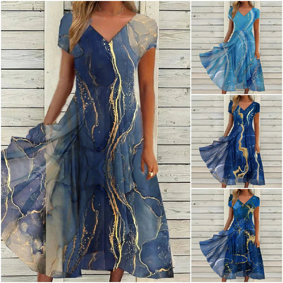 women's dress patchwork fashion