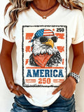 250th anniversary Crew Neck Independence Day Casual Regular Fit T-Shirt