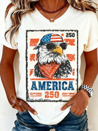 250th anniversary Crew Neck Independence Day Casual Regular Fit T-Shirt
