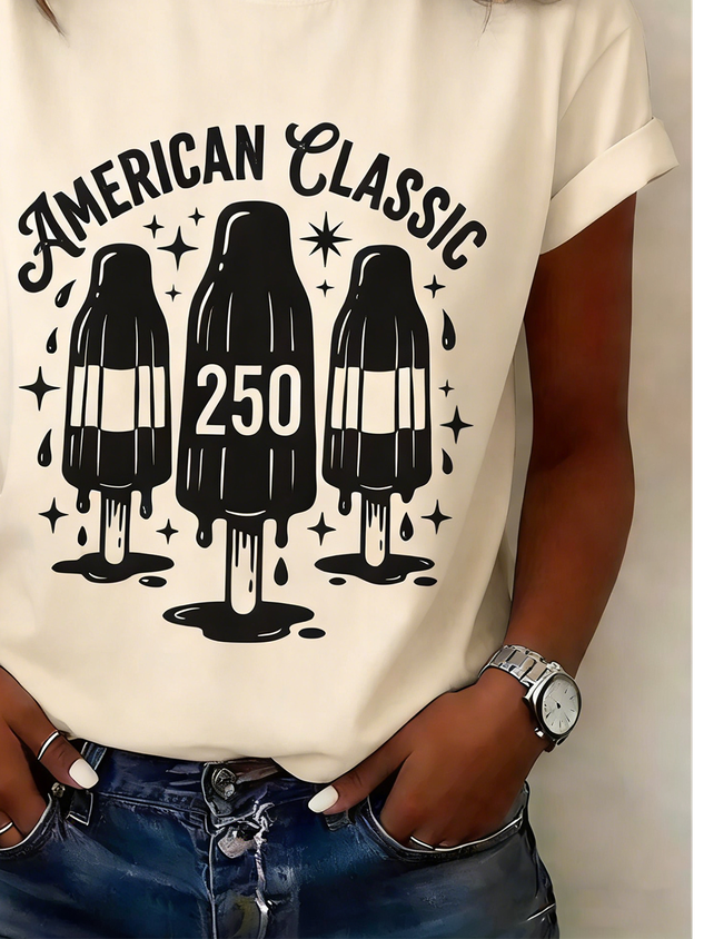 250th anniversary Crew Neck Usa/Us/American Casual T-Shirt