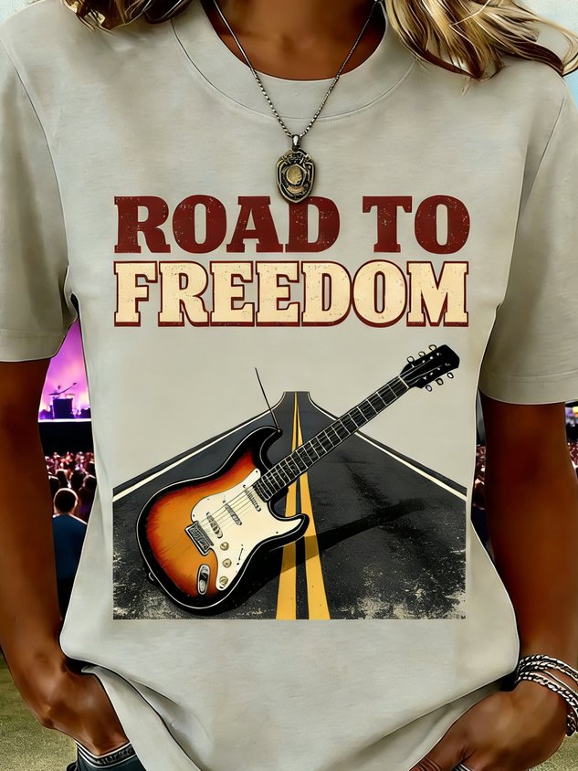 Women's 250th Anniversary Of The Founding Of the United States Vintage Short Sleeve Crew Neck Music Festival 3D Printing Daily Going Out Casual T-Shirt